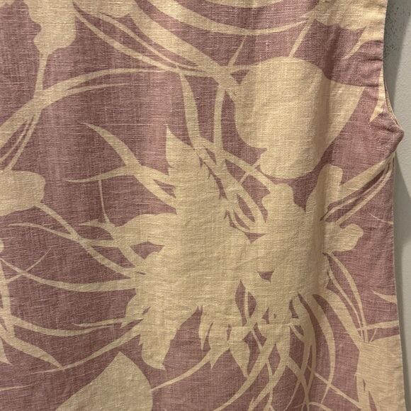 Finnkarelia Floral Patterned Flax Linen Mini Dress/ Tunic size Small - Picture 5 of 10